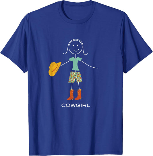 Funny Women's Cowgirl Girl Rodeo Horse Rancher T-Shirt - T-Shirt | Royal