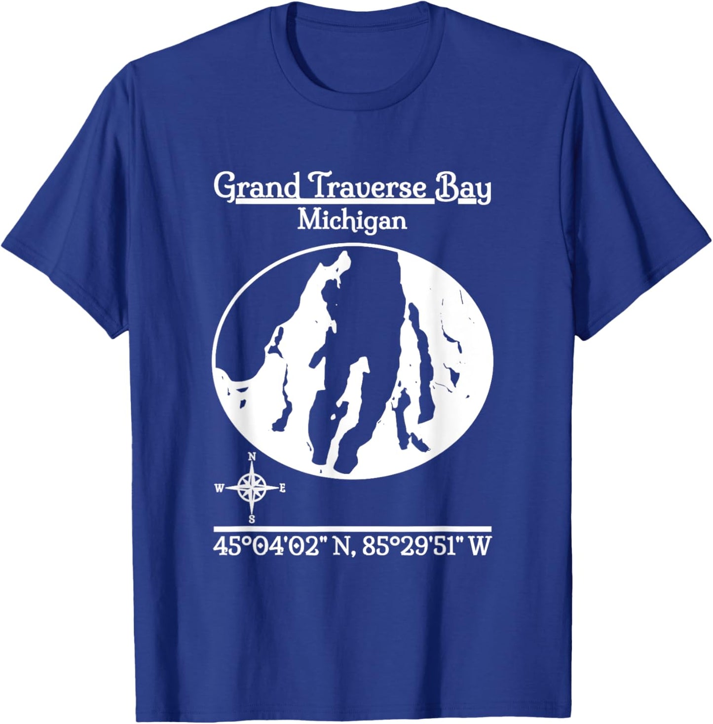 Grand Traverse Bay - Michigan T-Shirt - T-Shirt | Royal