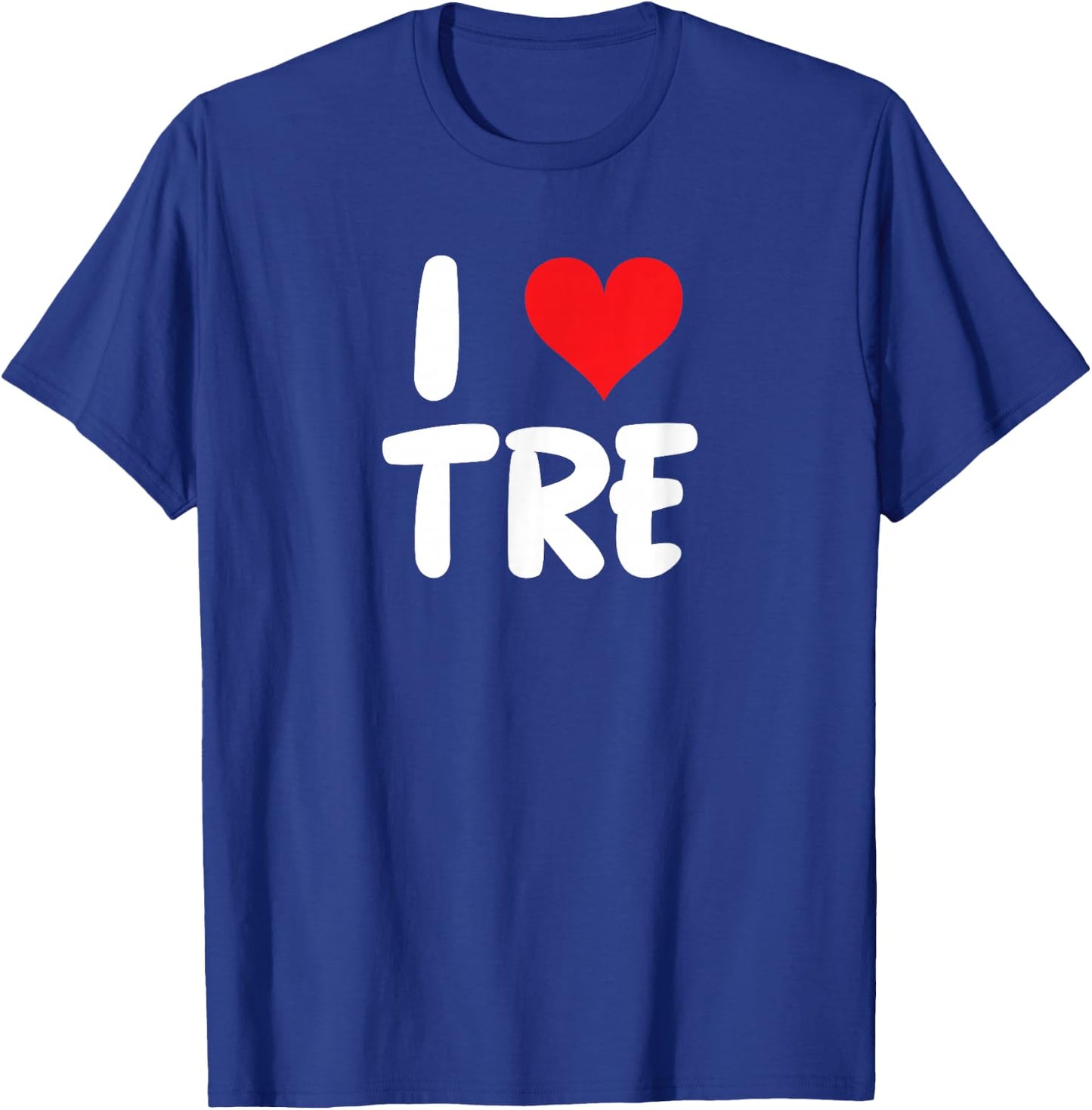 I Love Tre - Heart - Name T-Shirt - T-Shirt | Royal