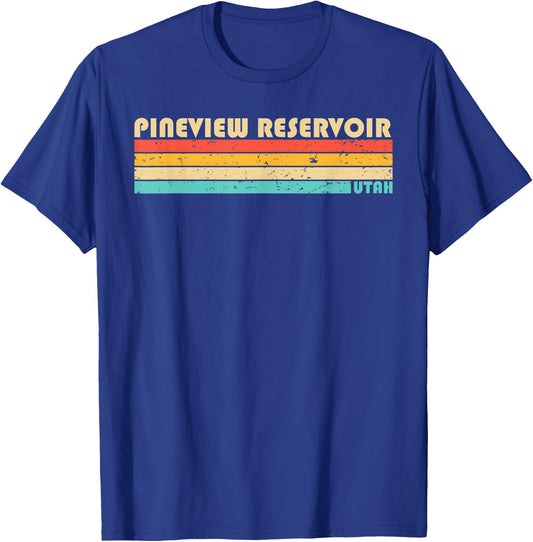 PINEVIEW RESERVOIR UTAH Funny Fishing Camping Summer Men Women Kids T-Shirt - T-Shirt | Royal