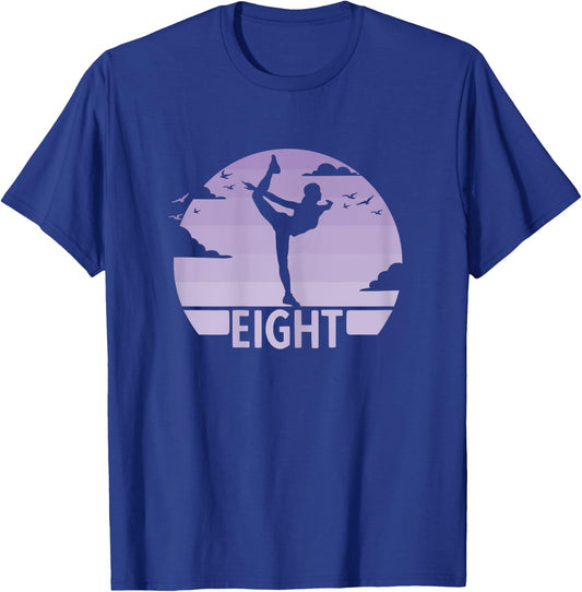 8th Birthday Gymnast Dancer 8 Years Girl Gymnastics T-Shirt - T-Shirt | Royal