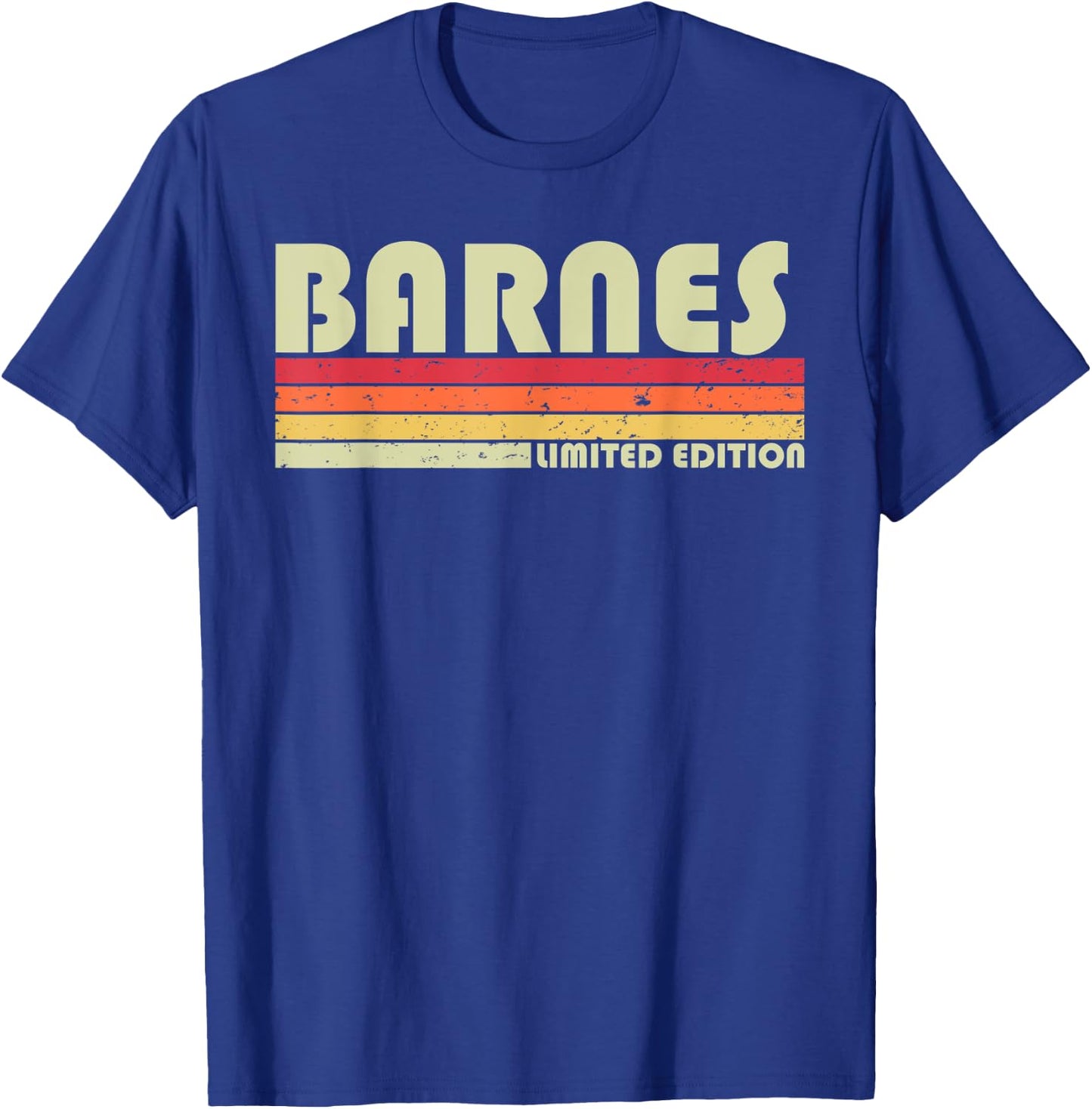 BARNES Surname Funny Retro Vintage 80s 90s Birthday Reunion T-Shirt - T-Shirt | Royal