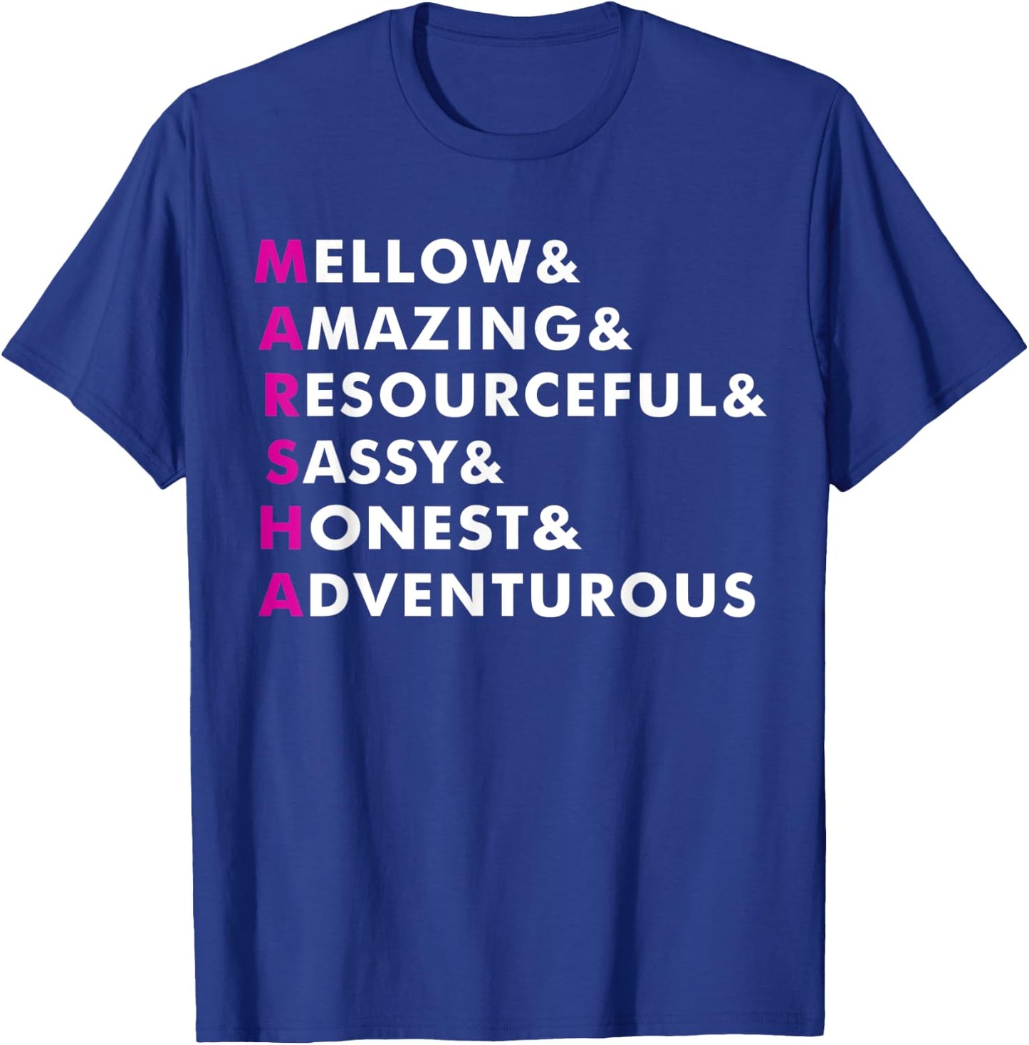 Marsha Name Shirt Personalized Gift T-Shirt - T-Shirt | Royal