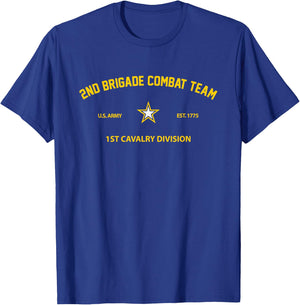 US Army 2nd Brigade Combat Team 1st Cavalry Division T-Shirt - T-Shirt | Royal