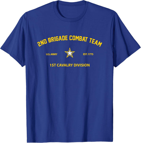 US Army 2nd Brigade Combat Team 1st Cavalry Division T-Shirt - T-Shirt | Royal