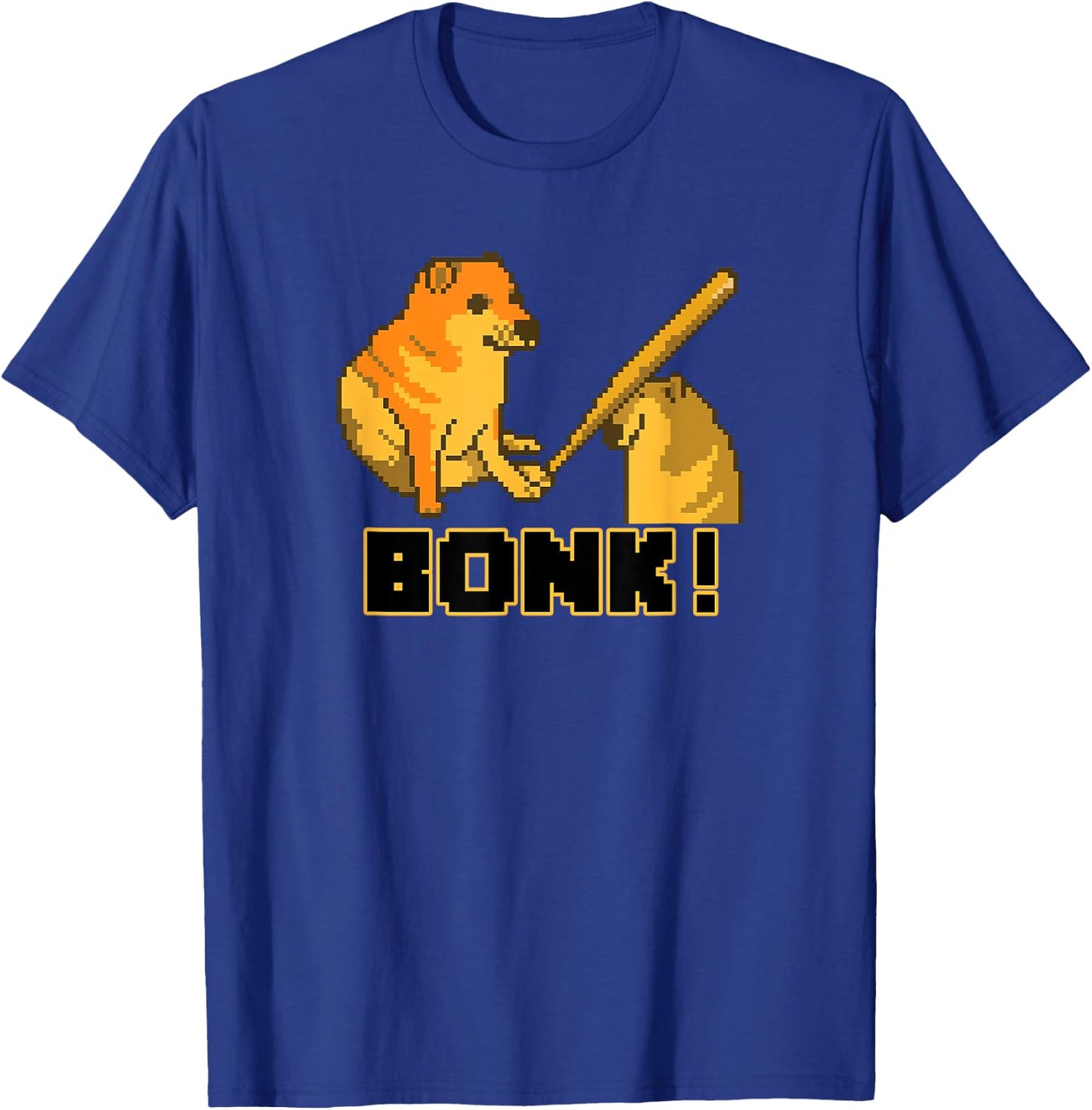 Extended Lunch Break Cheems Bonk Meme Pixel Art T-Shirt - T-Shirt | Royal