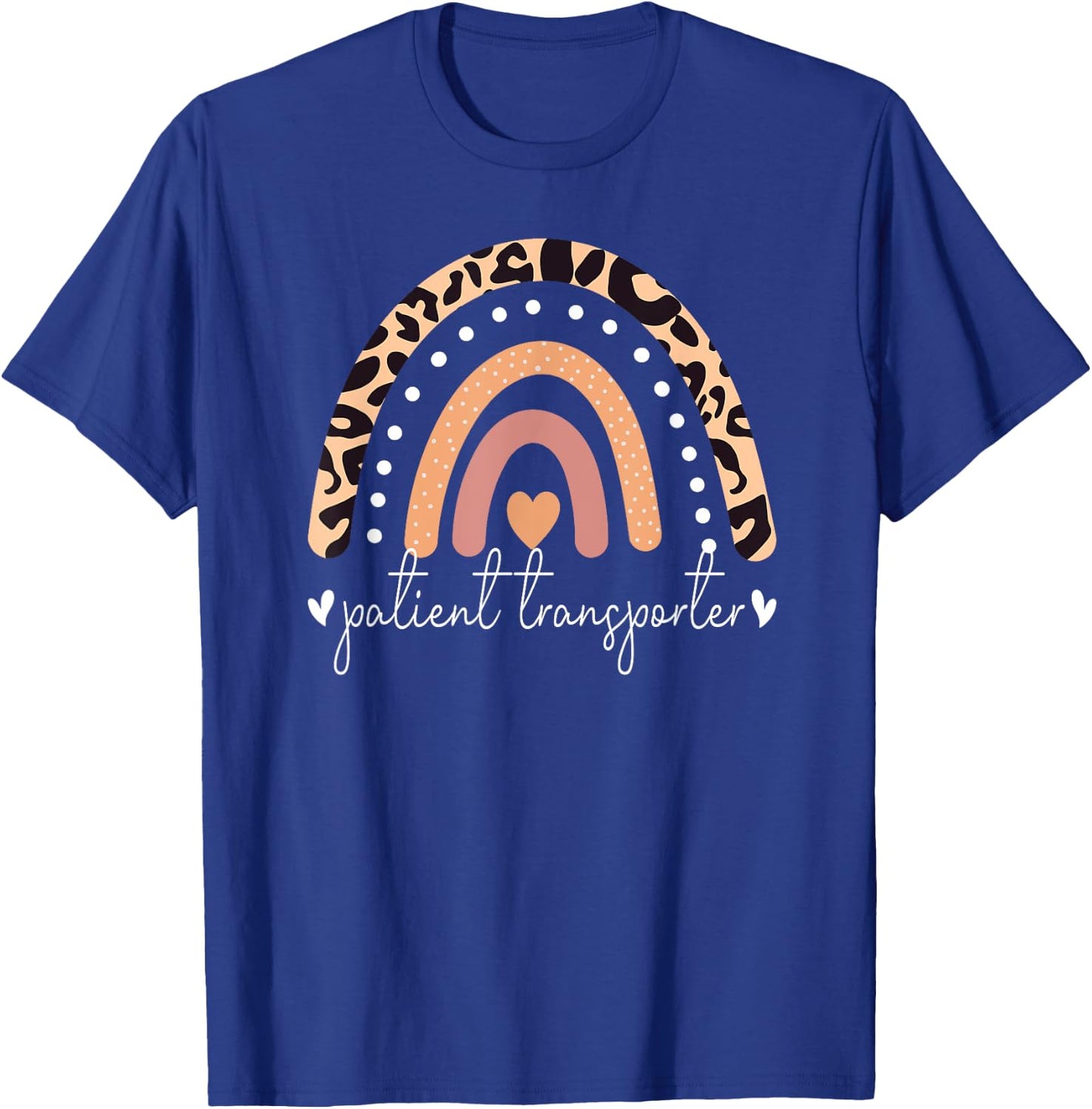 Patient Transporter Leopard Rainbow Nurse T-Shirt - T-Shirt | Royal
