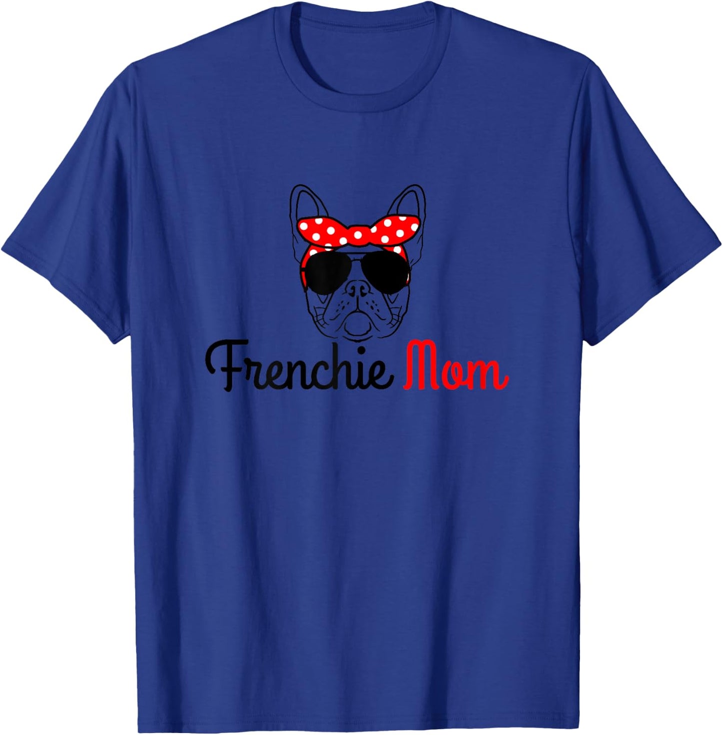 Frenchie Mom Vintage Funny Dog French Bulldog Women Kids T-Shirt - T-Shirt | Royal
