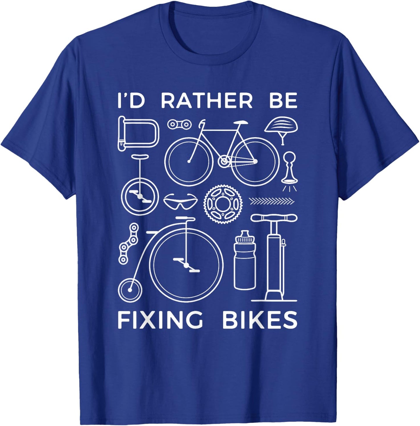 Bicycle Mechanic Rather Be Fixing Bike Repairmen T-Shirt - T-Shirt | Royal