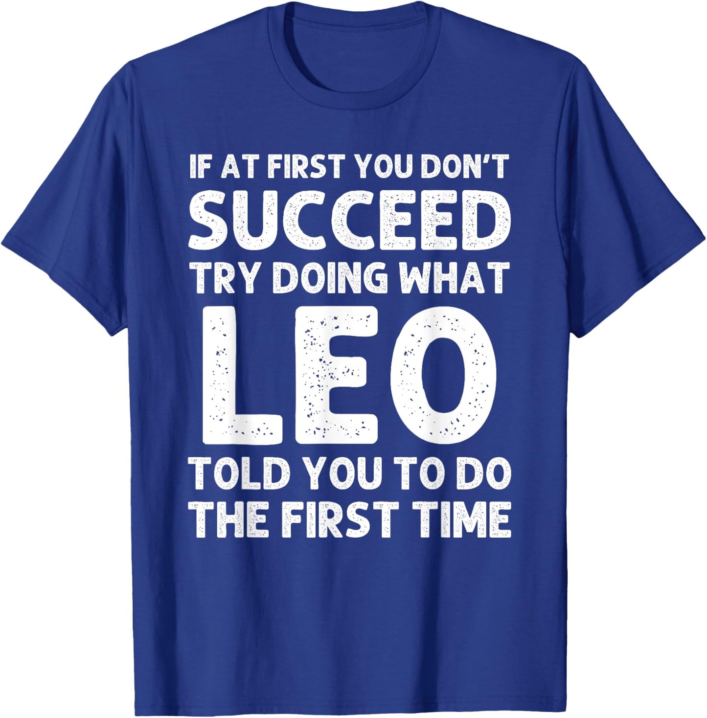 LEO Gift Name Personalized Birthday Funny Christmas Joke T-Shirt - T-Shirt | Royal