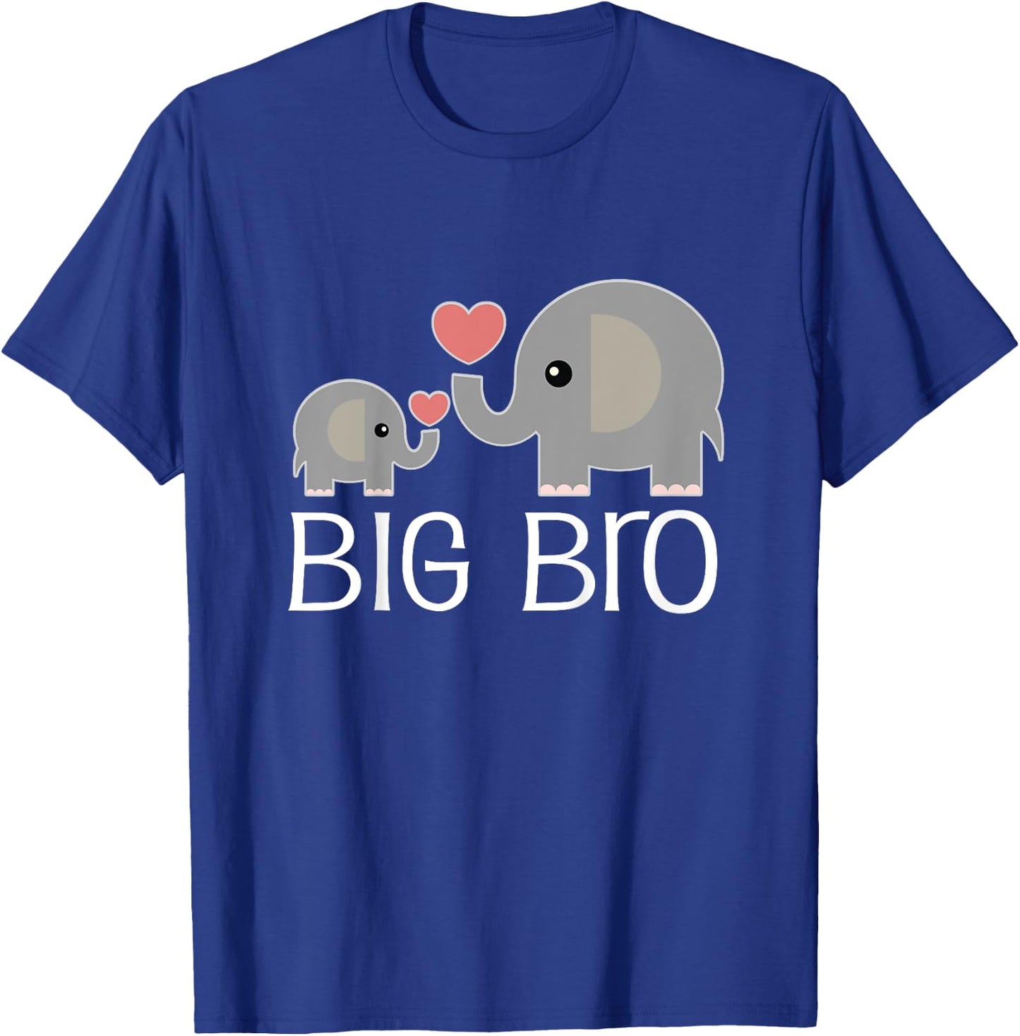 Kids Brother Cute Big Bro Announcement Elephant T-Shirt - T-Shirt | Royal