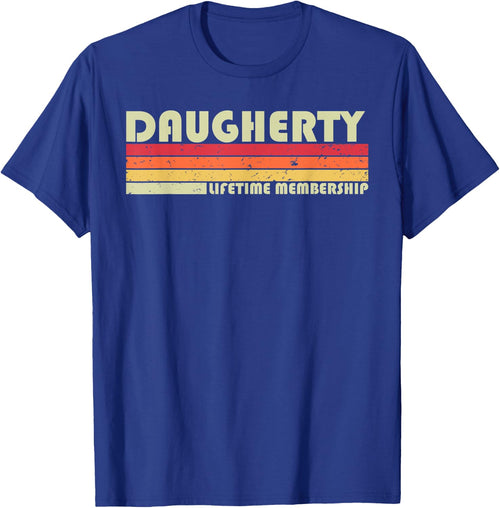 DAUGHERTY Surname Funny Retro Vintage 90s Birthday Reunion