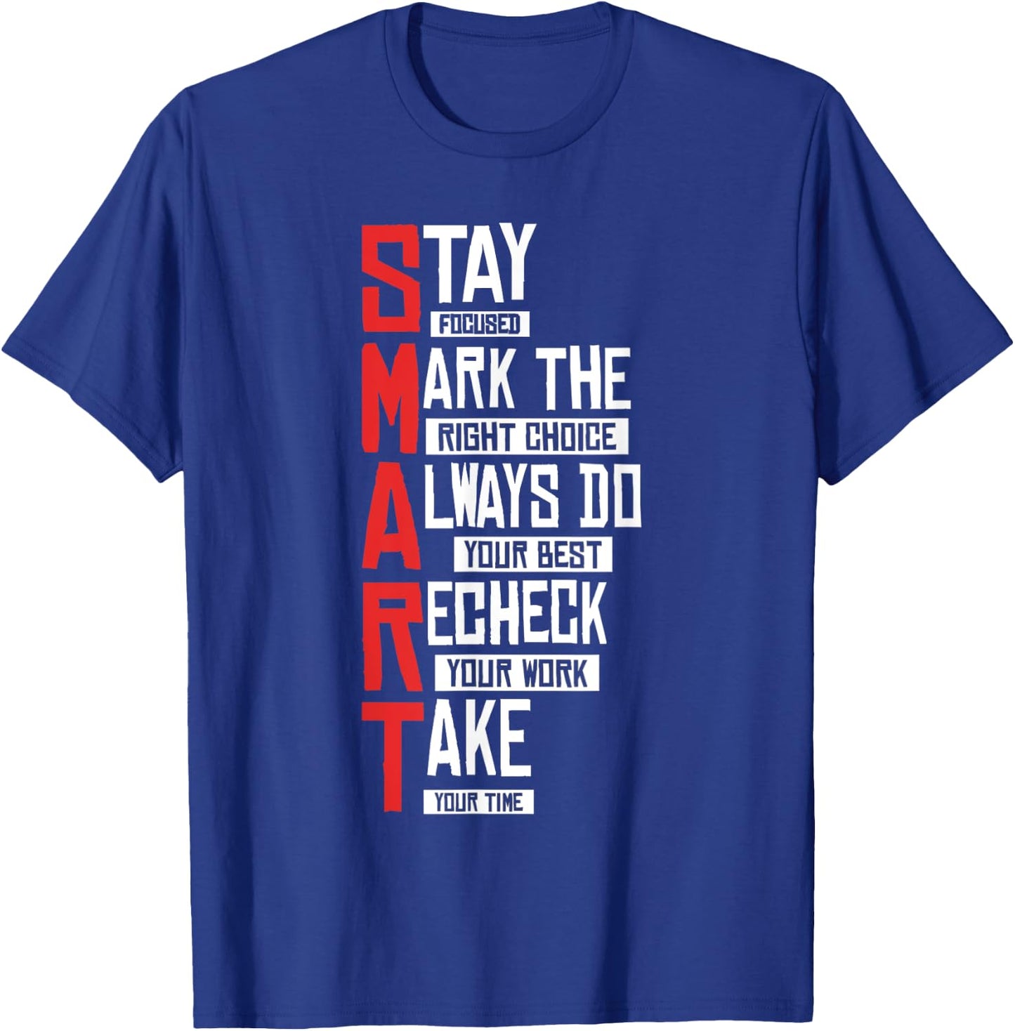 Test Day Teacher- Smart Design Testing Day Exam T-Shirt - T-Shirt | Royal