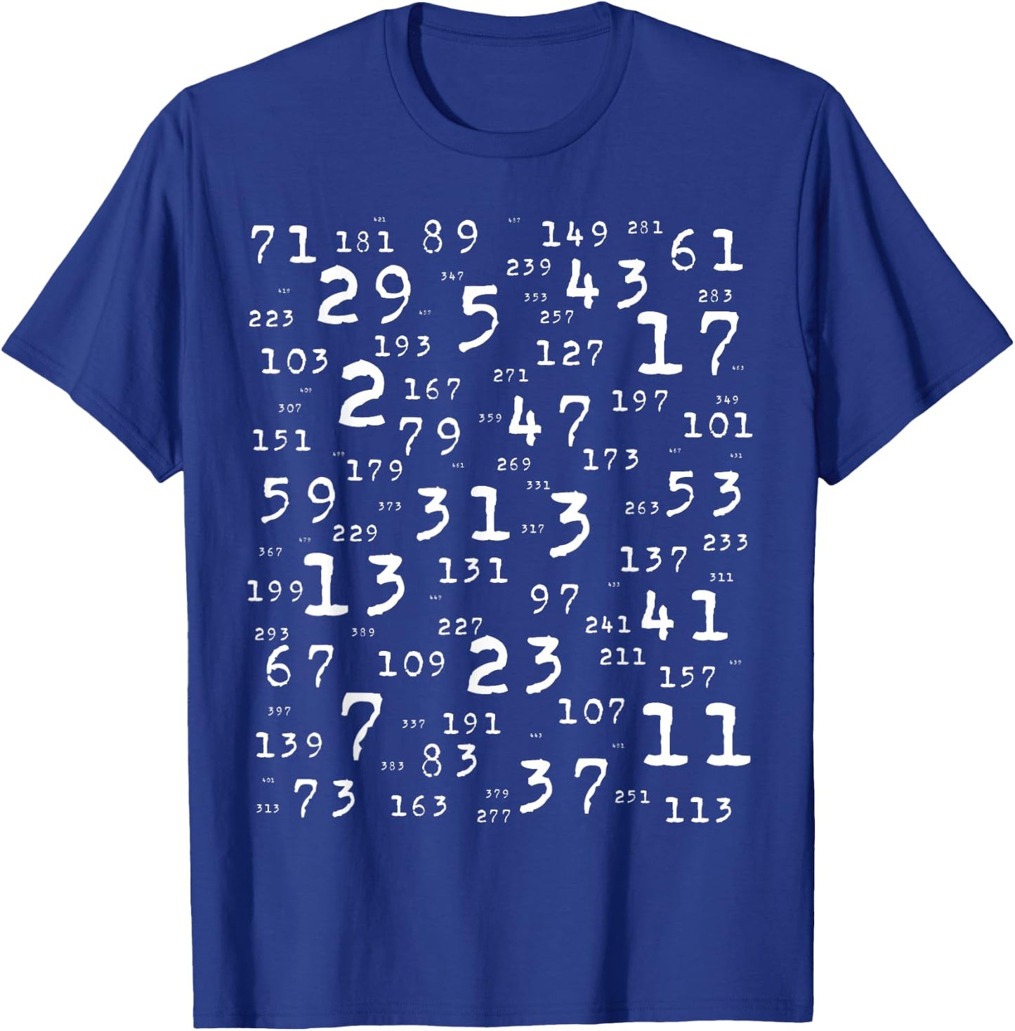 Prime Numbers Teacher Nerd Geek Science Student Logic Maths T-Shirt - T-Shirt | Royal