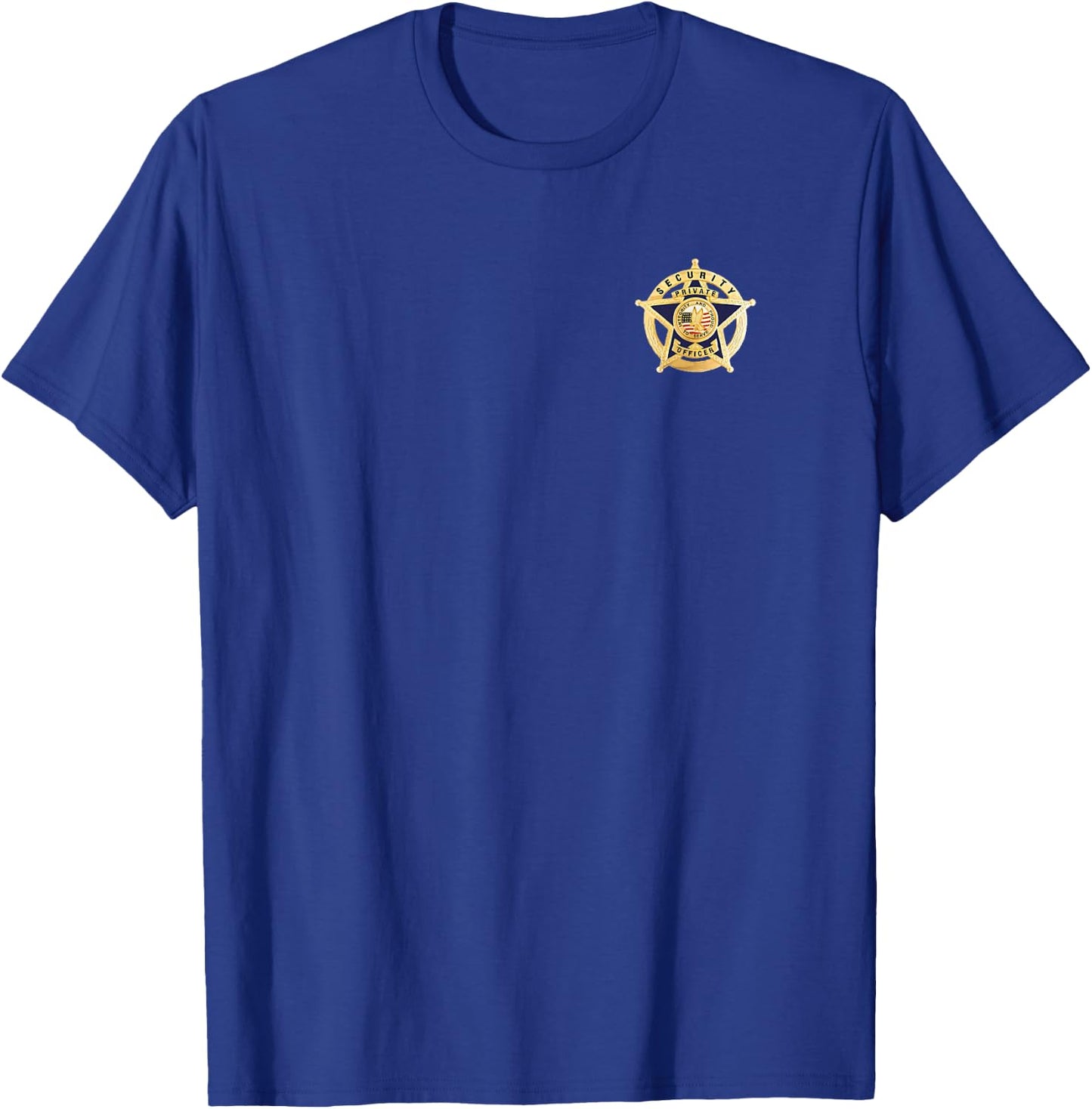 Security Guard (Double Sided), Officer/Police Uniform T-Shirt - T-Shirt | Royal