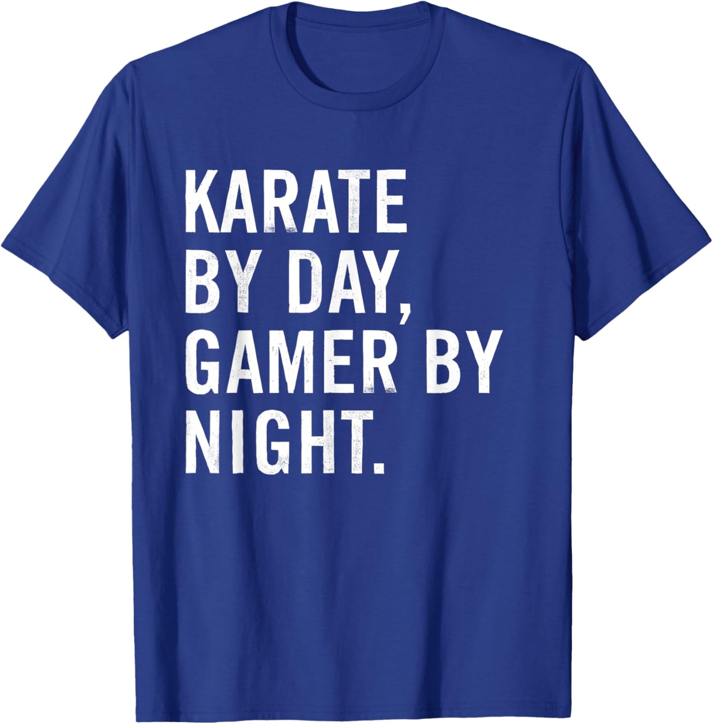 Karate By Day Gamer By Night T-Shirt - T-Shirt | Royal