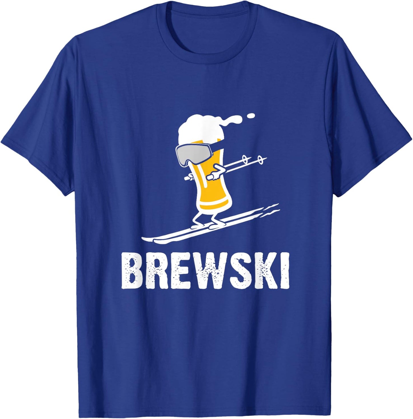Brewski skiing beer T-Shirt - T-Shirt | Royal