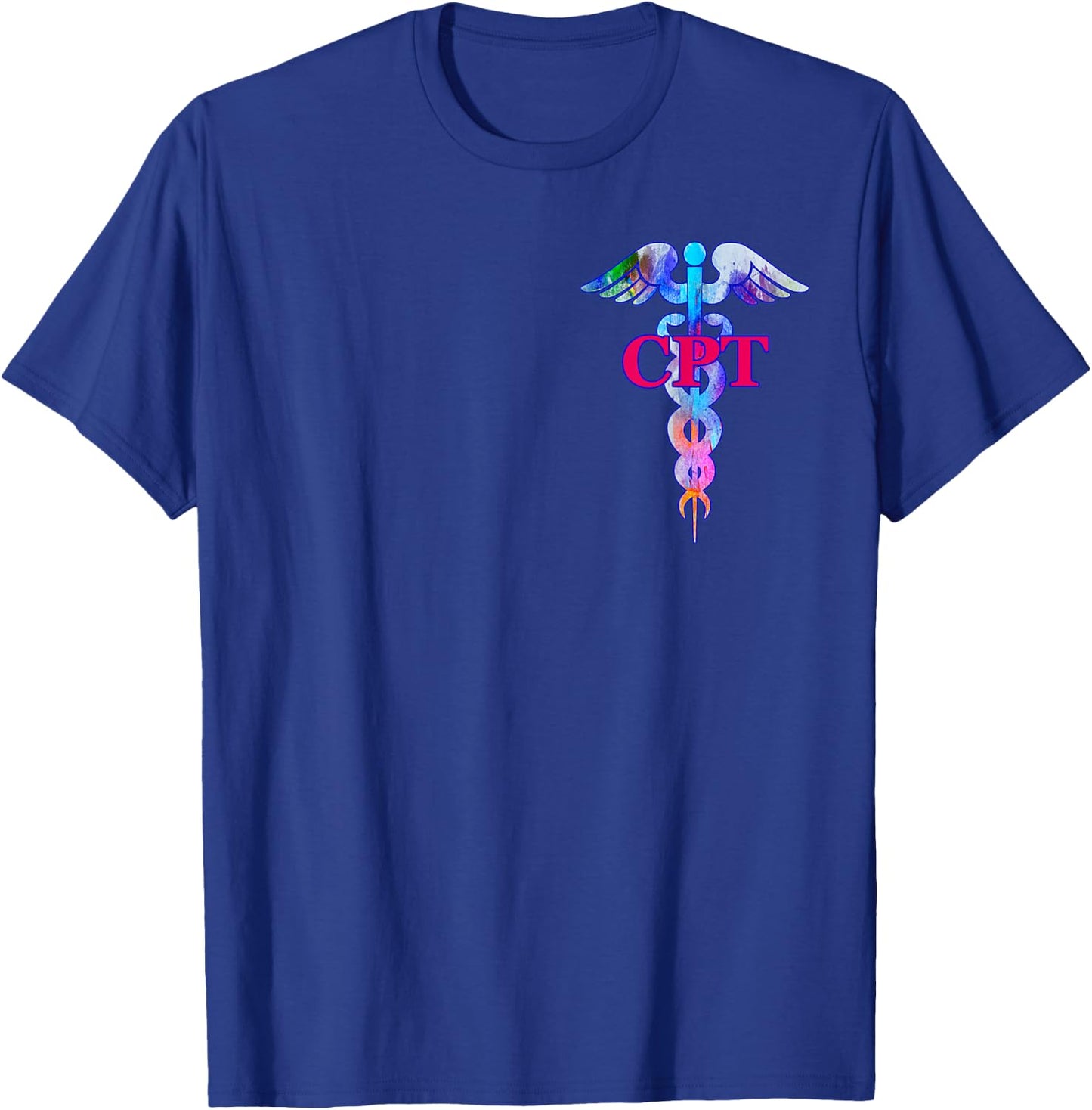 Certified Phlebotomy Technician CPT Caduceus Medical Symbol T-Shirt - T-Shirt | Royal