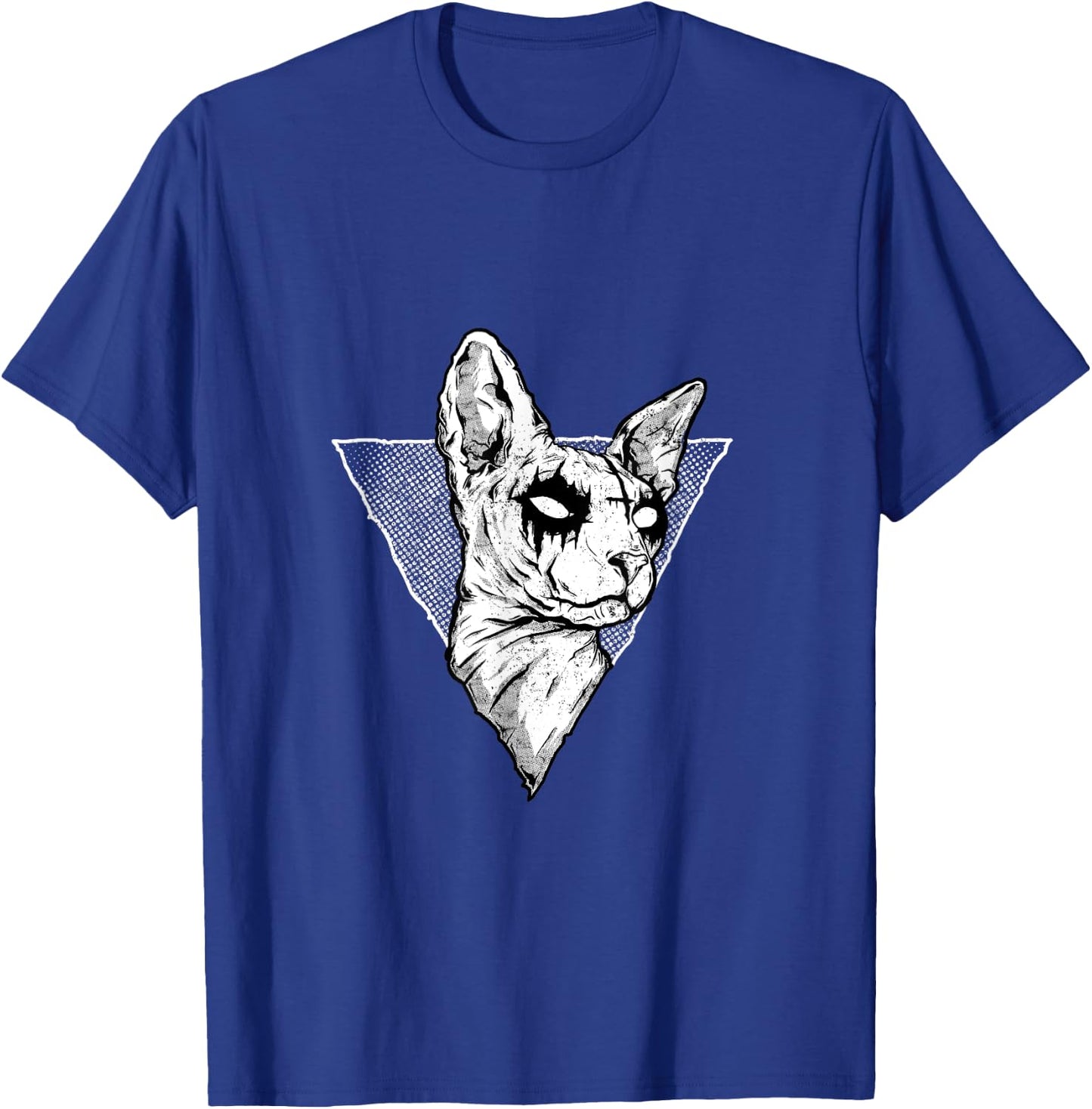 Goth Sphynx Cat Halloween Evil Cat Satanic Hairless Cat T-Shirt - T-Shirt | Royal