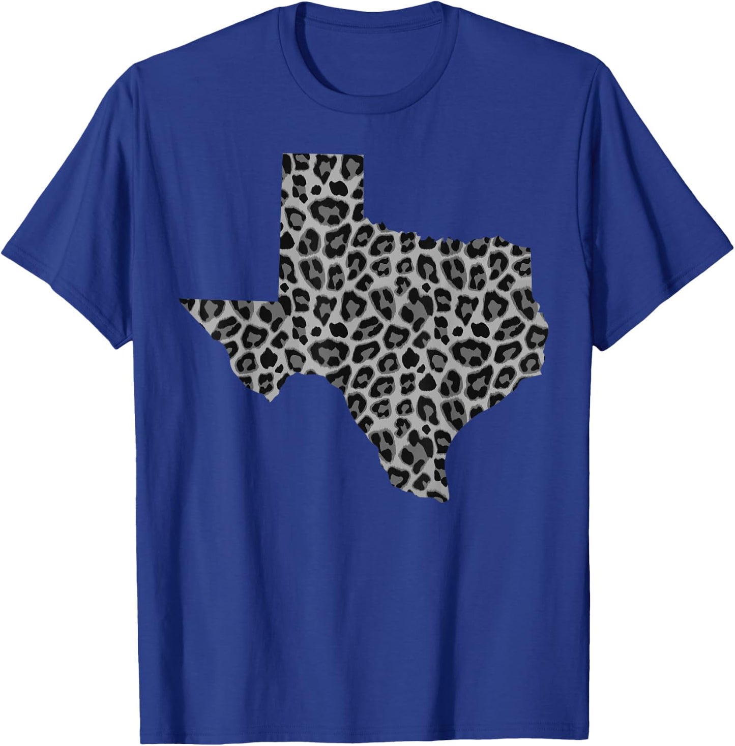 Cute Texas Shape Leopard Print | Wildlife Animal Lover Gift T-Shirt - T-Shirt | Royal