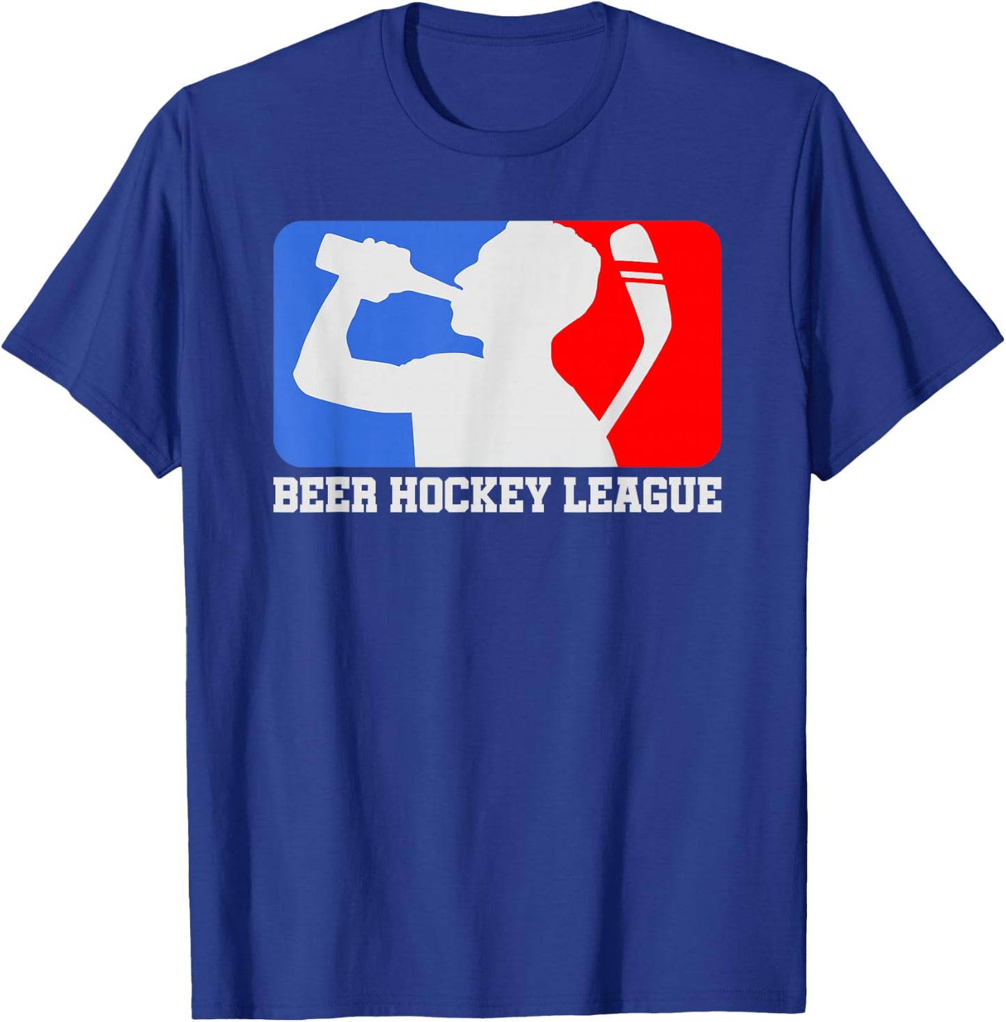 Cool Beer Hockey League Ice-Hockey Gift T-Shirt - T-Shirt | Royal