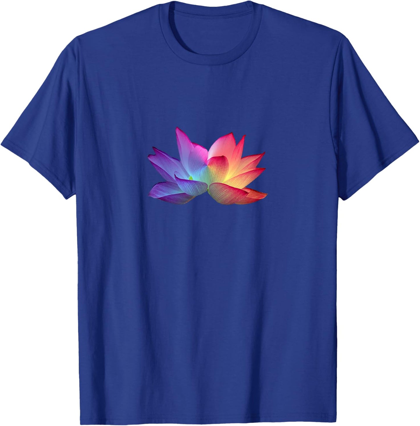 Rainbow Lotus Flower T-Shirt - T-Shirt | Royal
