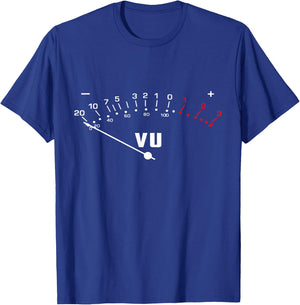 VU Sound Technician Audio Volume Meter T-Shirt - T-Shirt | Royal