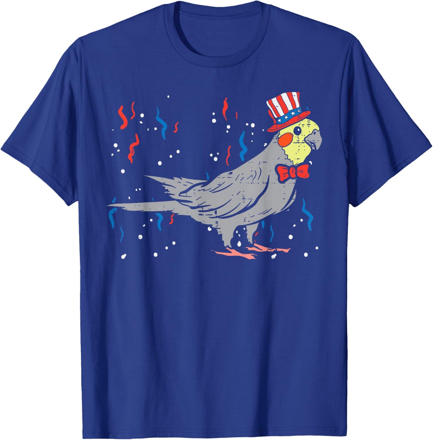 Cockatiel Bird American Flag USA 4th Of July Fourth Animal T-Shirt - T-Shirt | Royal