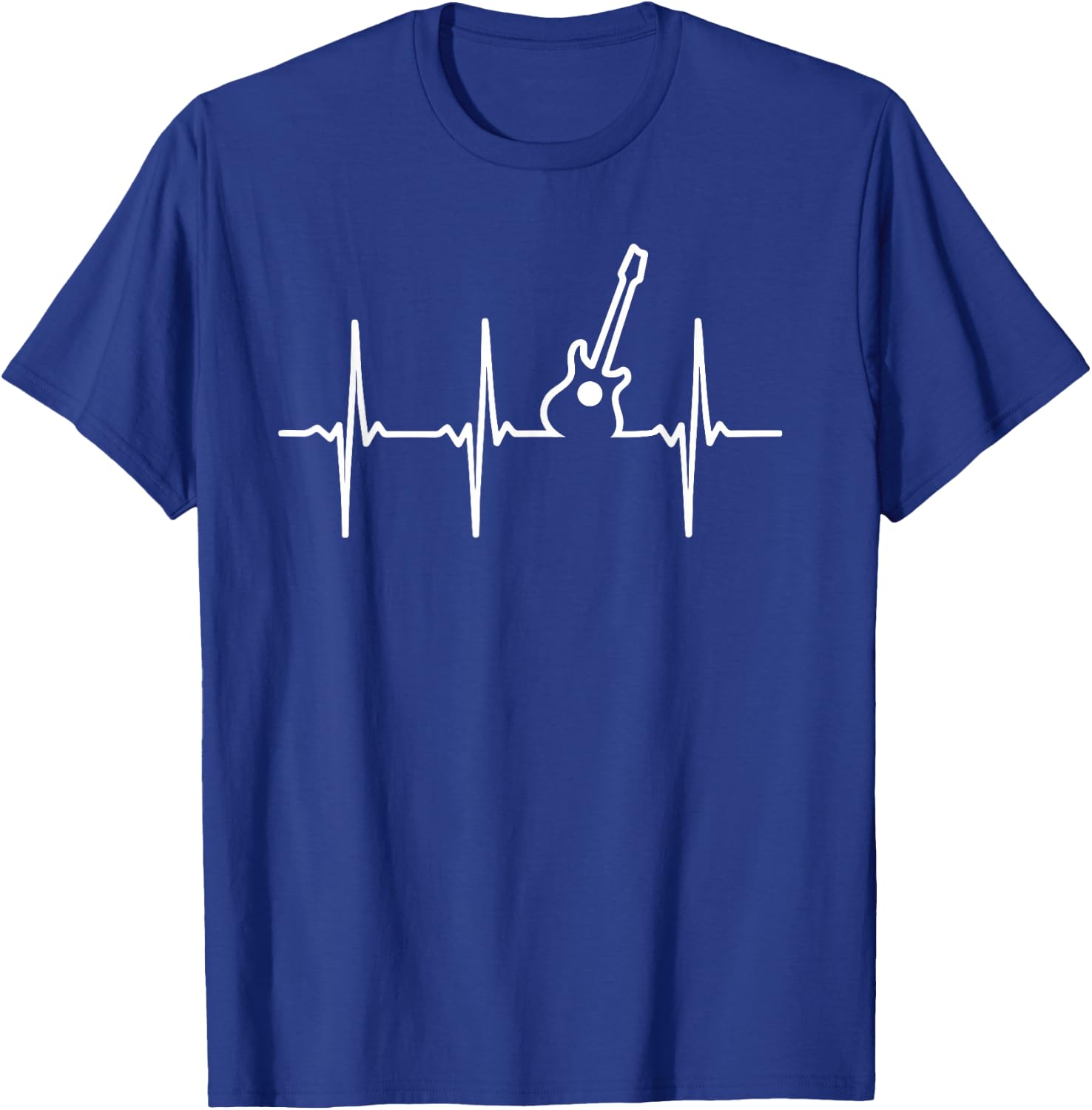 Music Guitar Gifts -Adults Guitar Black Small Classic Fit Round Neck Short Sleeve T-Shirt - T-Shirt | Royal