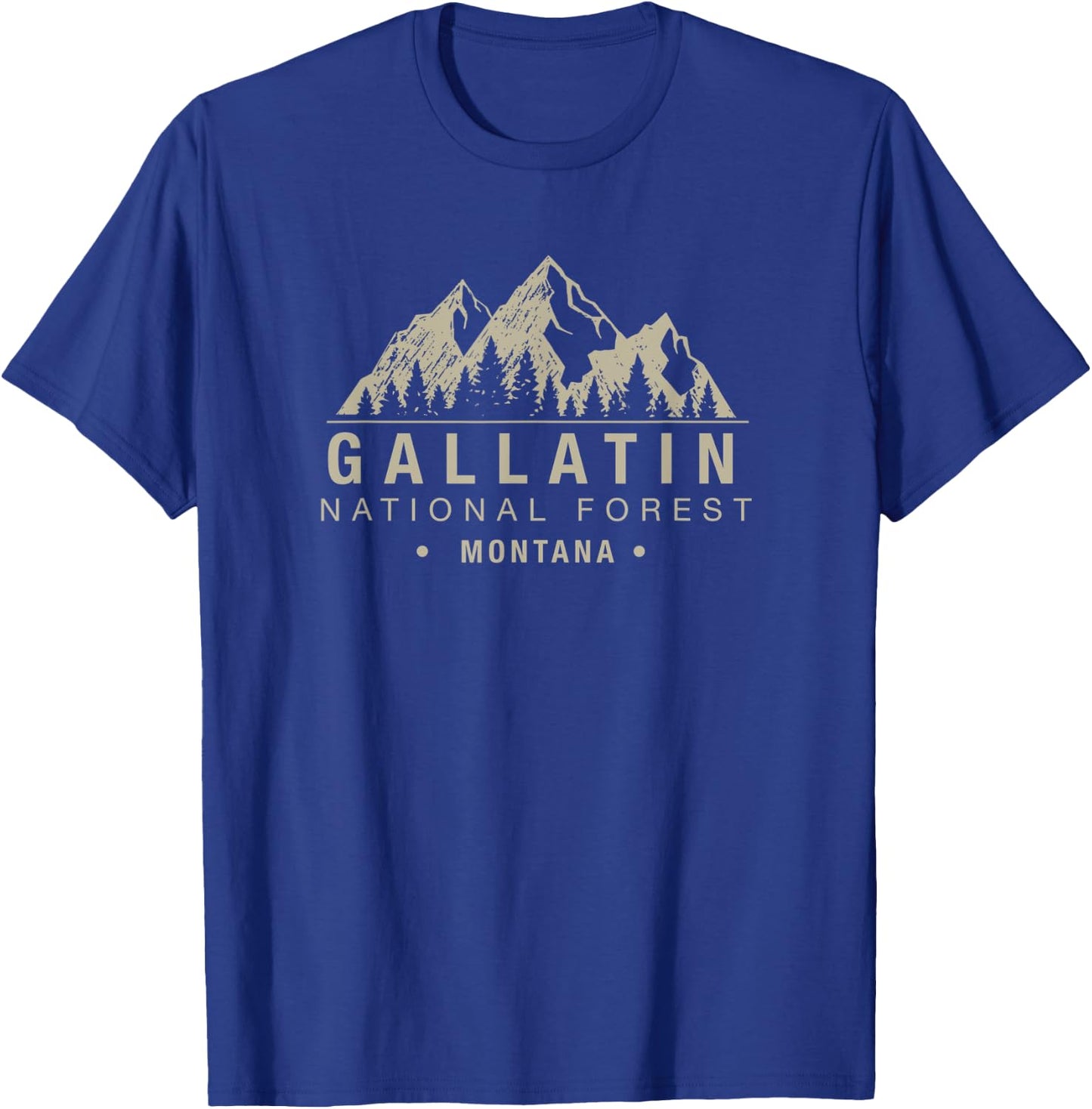Gallatin National Forest Montana T-Shirt - T-Shirt | Royal