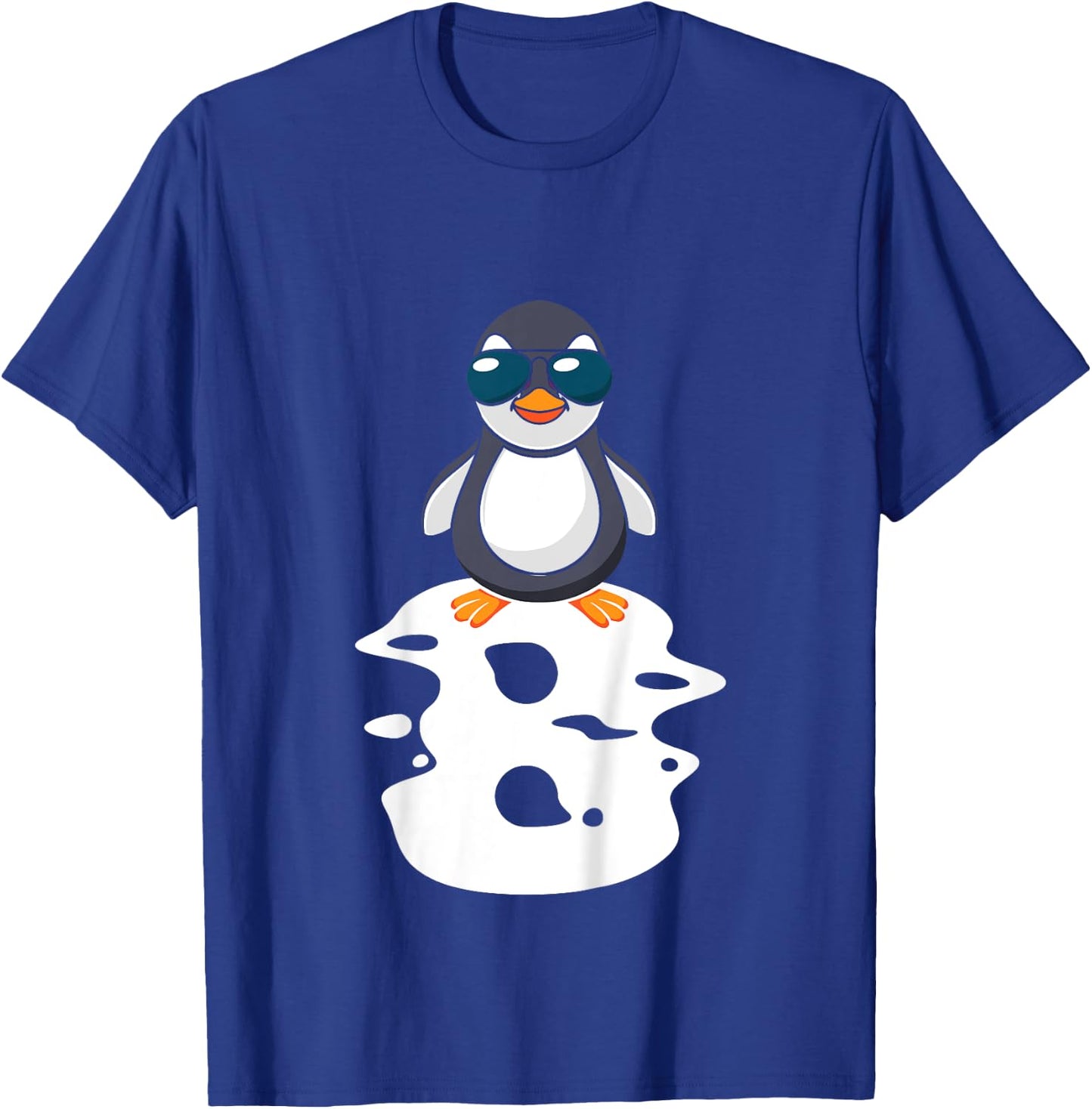 I Am Already 8 Years Old Penguin 8th Birthday T-Shirt - T-Shirt | Royal