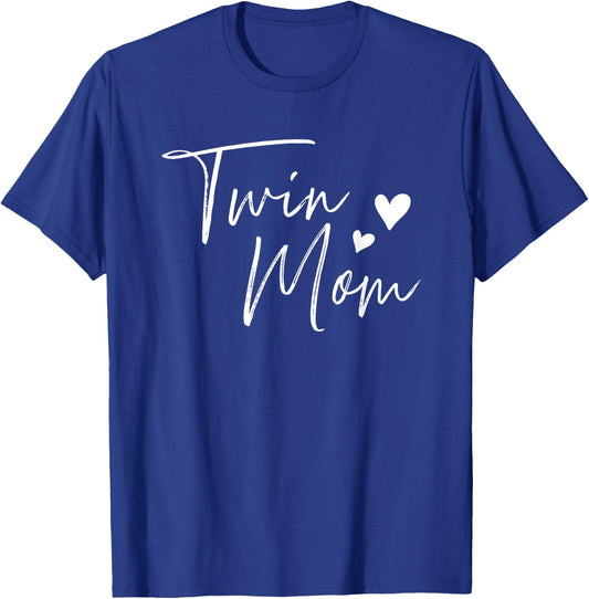 Twin Mom Hearts T-Shirt - T-Shirt | Royal