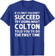 COLTON Gift Name Personalized Birthday Funny Christmas Joke T-Shirt - T-Shirt | Royal