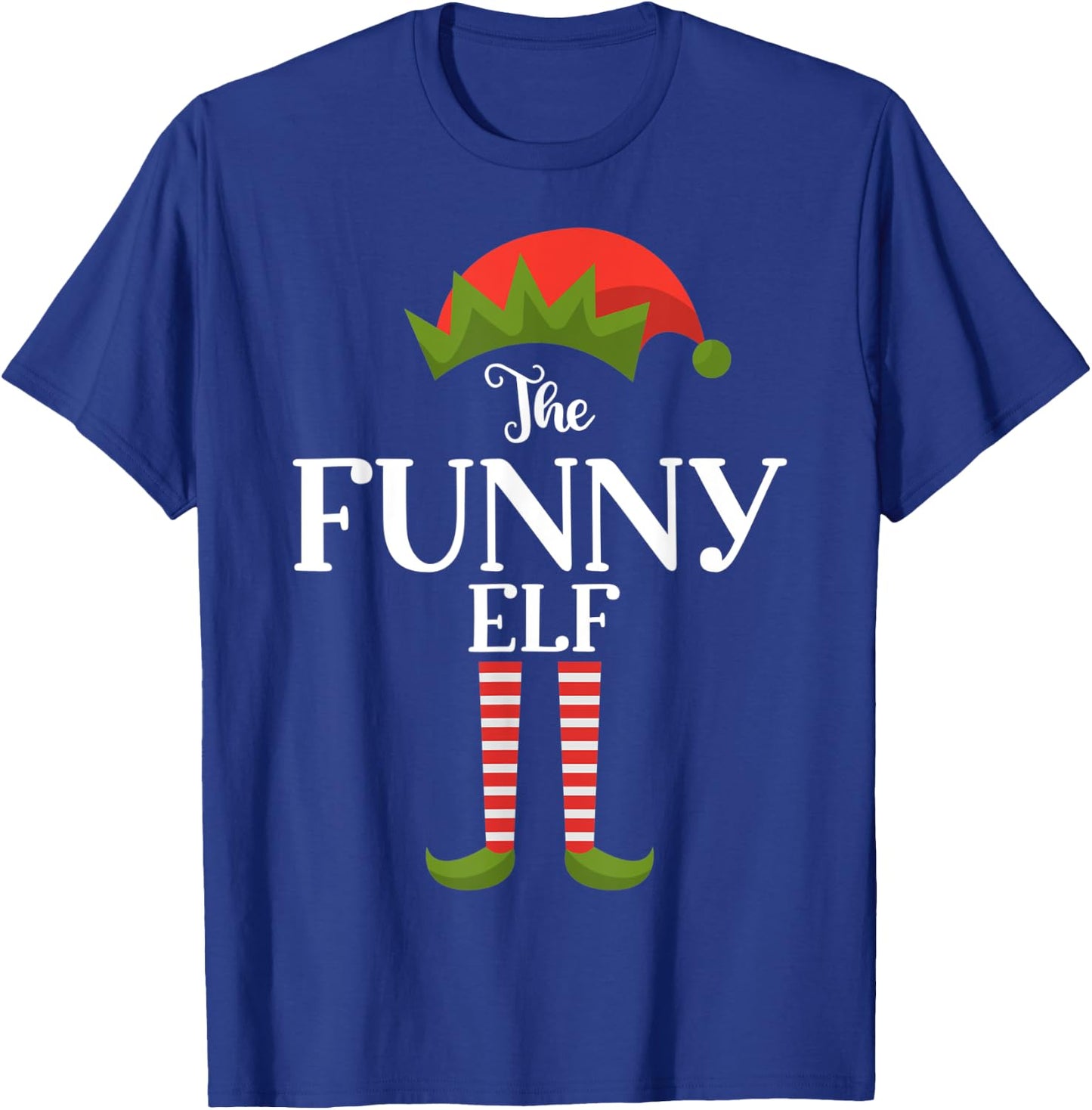 The Funny Elf Xmas Funny Family Matching Group Christmas T-Shirt - T-Shirt | Royal
