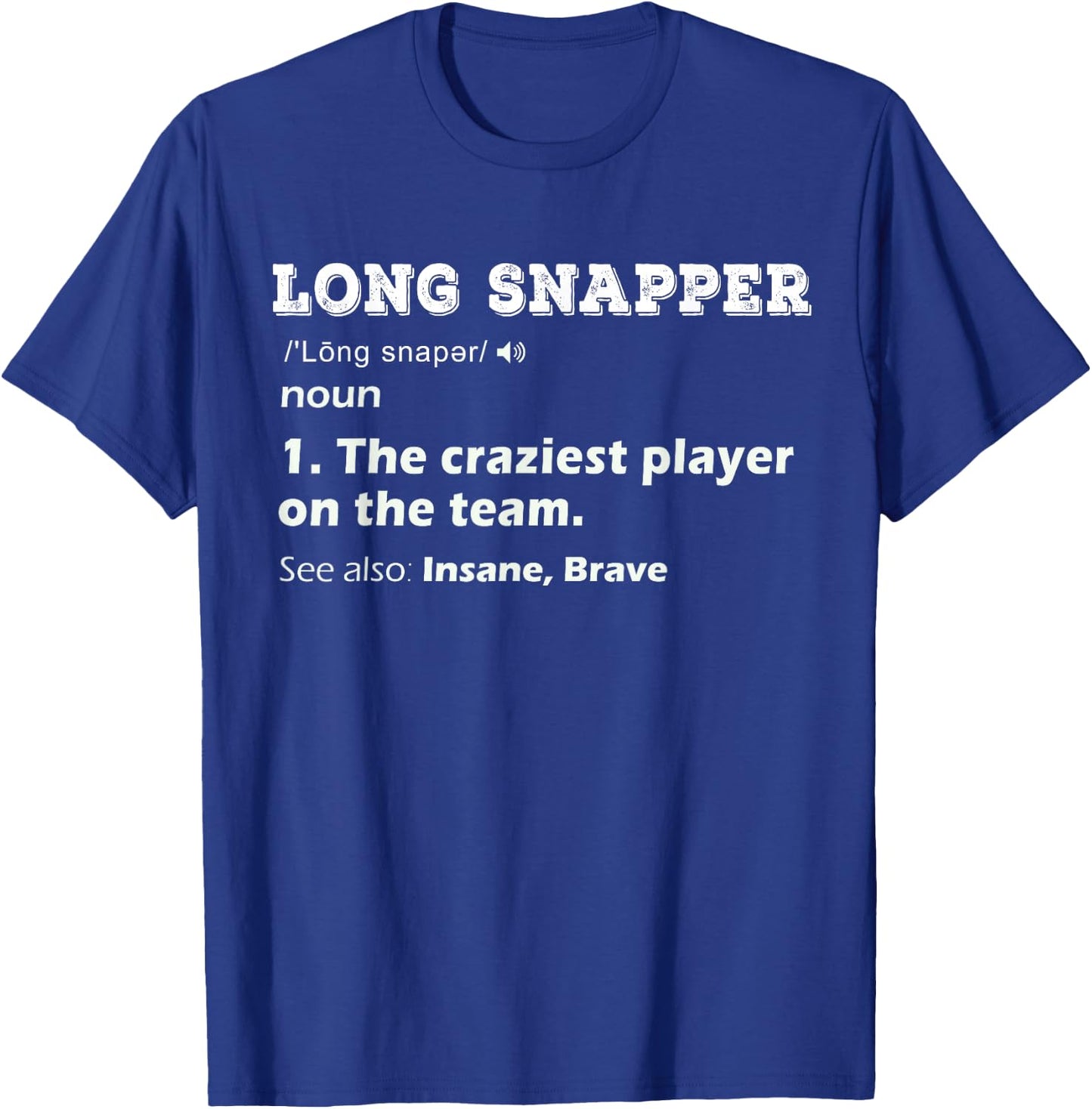 Cool Long Snapper Position Playing Football Team Player Gift T-Shirt - T-Shirt | Royal