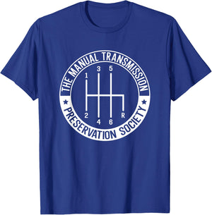 Reservation Society Gearbox Car Stick Manual Transmission T-Shirt - T-Shirt | Royal