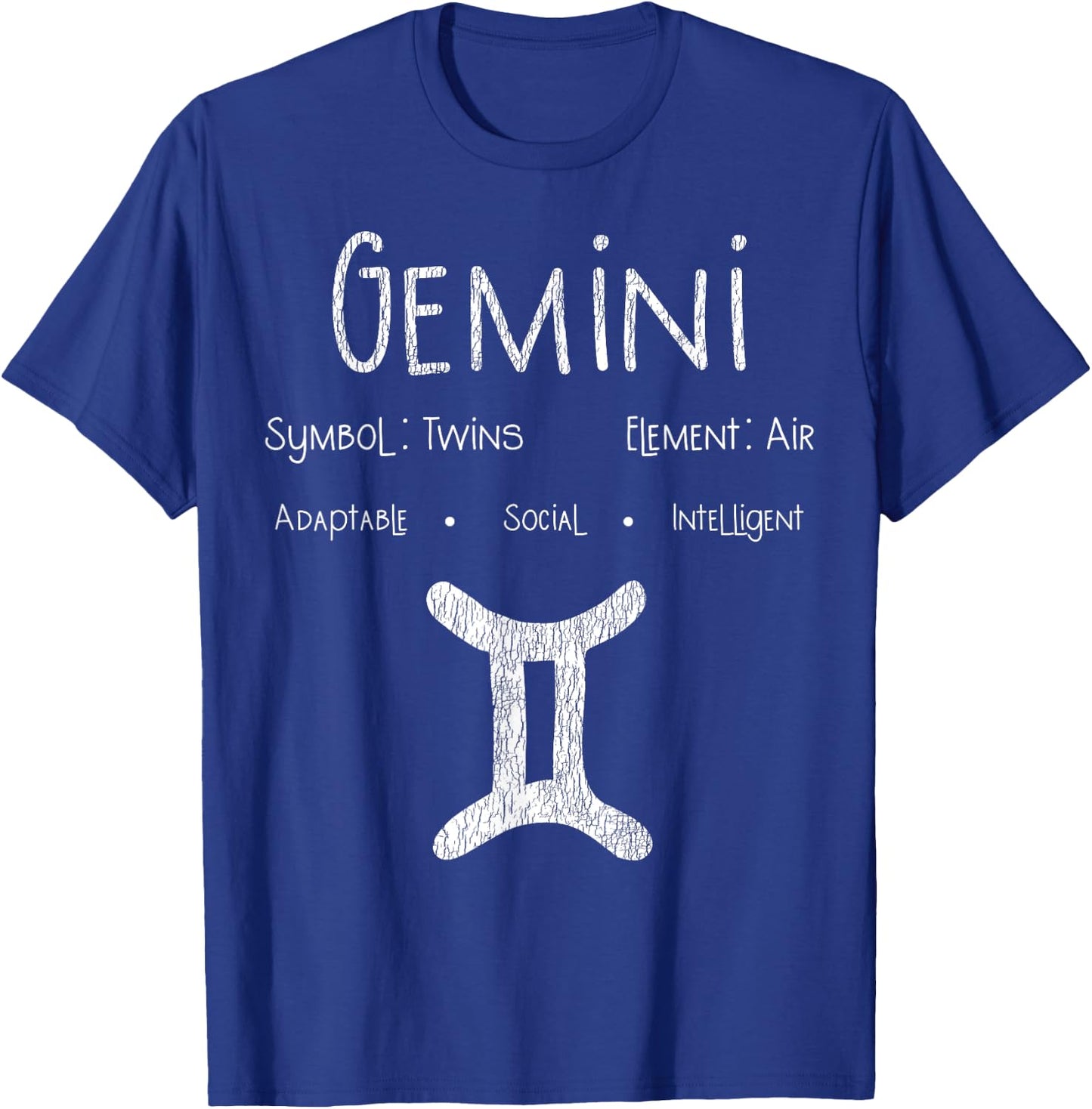 Vintage Gemini Birthday Horoscope Zodiac Sign Astrology Bday T-Shirt - T-Shirt | Royal
