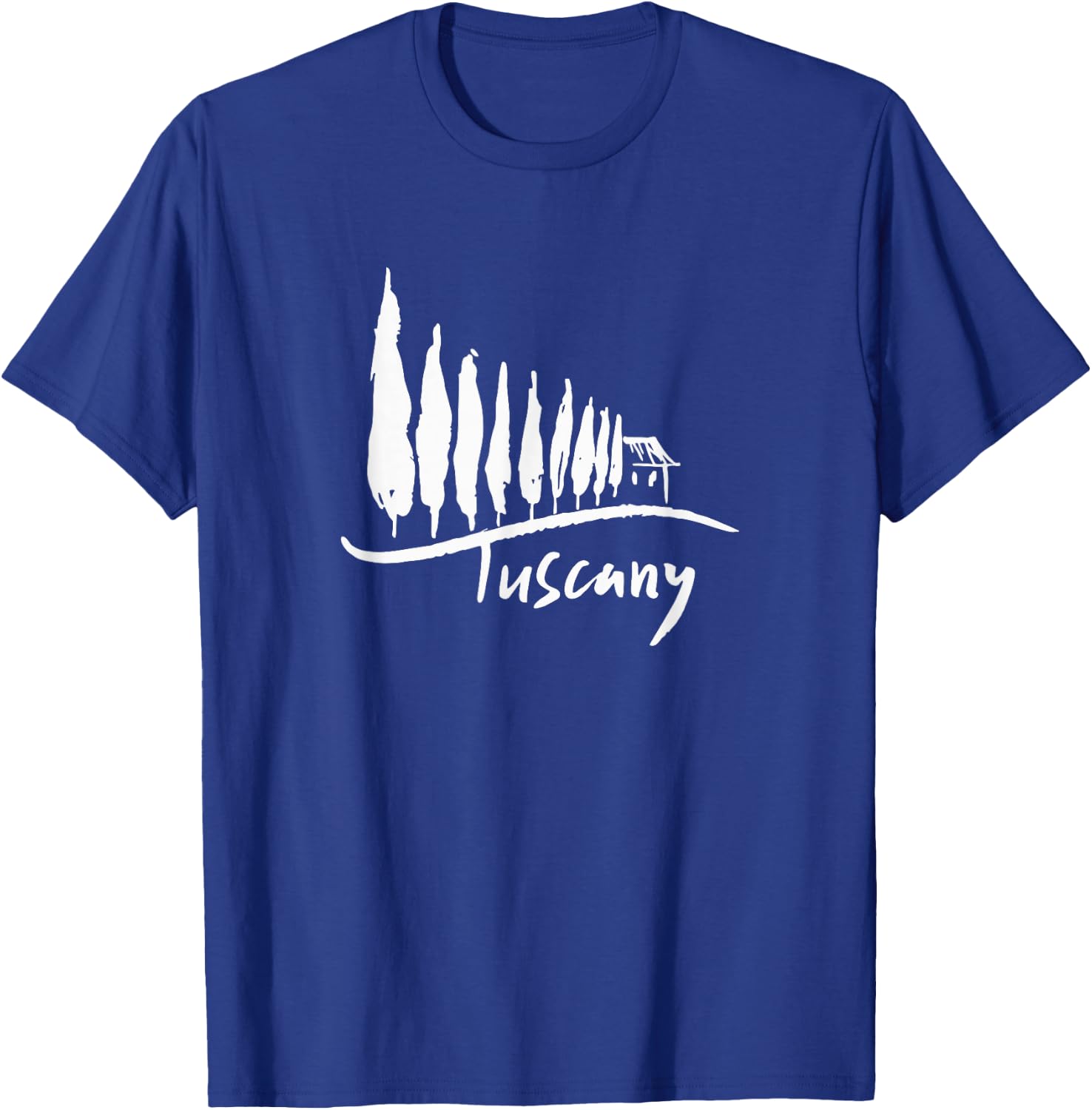 Tuscany Cypress Trees T-Shirt - T-Shirt | Royal
