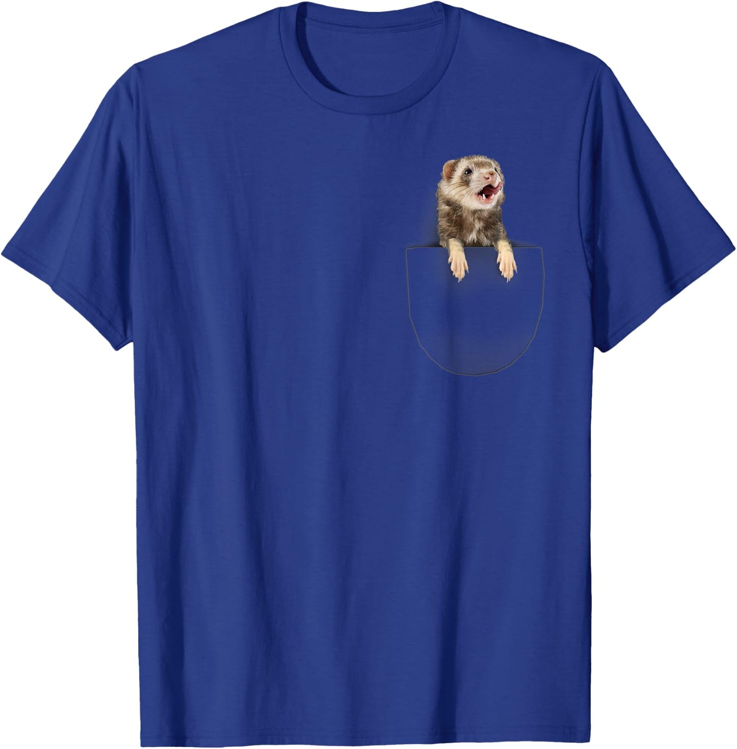 funny pet ferret . Funny ferret in pocket T-Shirt - T-Shirt | Royal