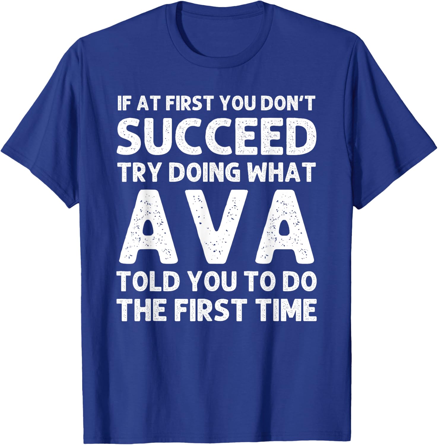 AVA Name Personalized Birthday Funny Christmas Joke T-Shirt - T-Shirt | Royal