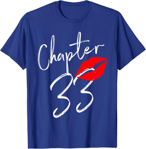 Chapter 33 Happy Birthday 33 Born In 1988 T-Shirt - T-Shirt | Royal