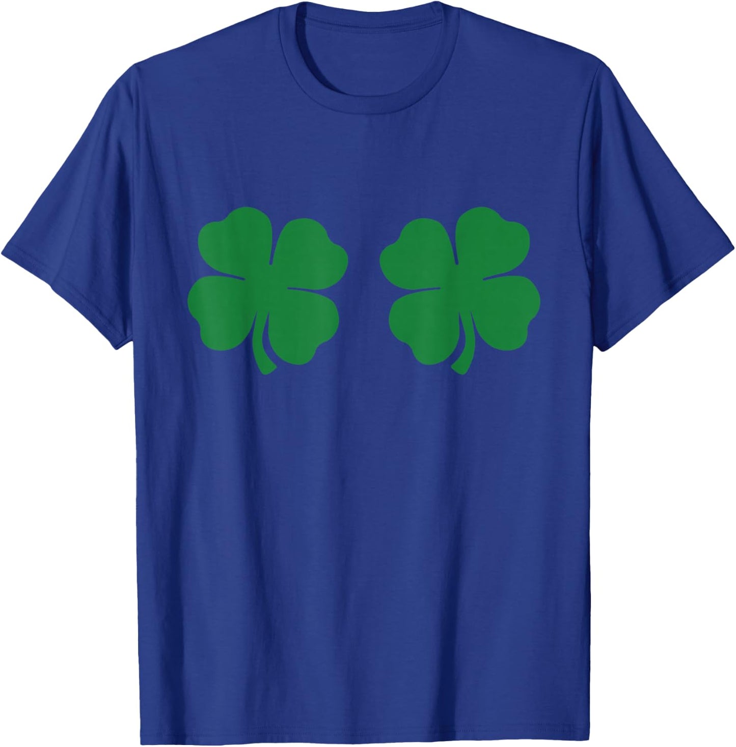 Shamrock Boobs 4 Leaf Clover Saint Patrick's Paddys Day T-Shirt - T-Shirt | Royal