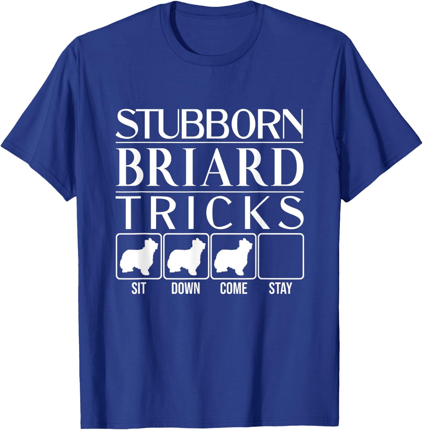 Stubborn Briard Tricks, dog Gift, Funny Briard Women Kids T-Shirt - T-Shirt | Royal
