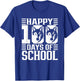 Happy 100th Day Of School 100 Days Smarter Wolf Boys Girls T-Shirt - T-Shirt | Royal