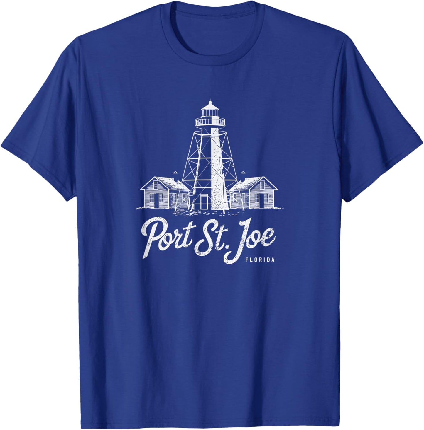 Port St Joe Florida Lighthouse Vintage Art T-Shirt - T-Shirt | Royal