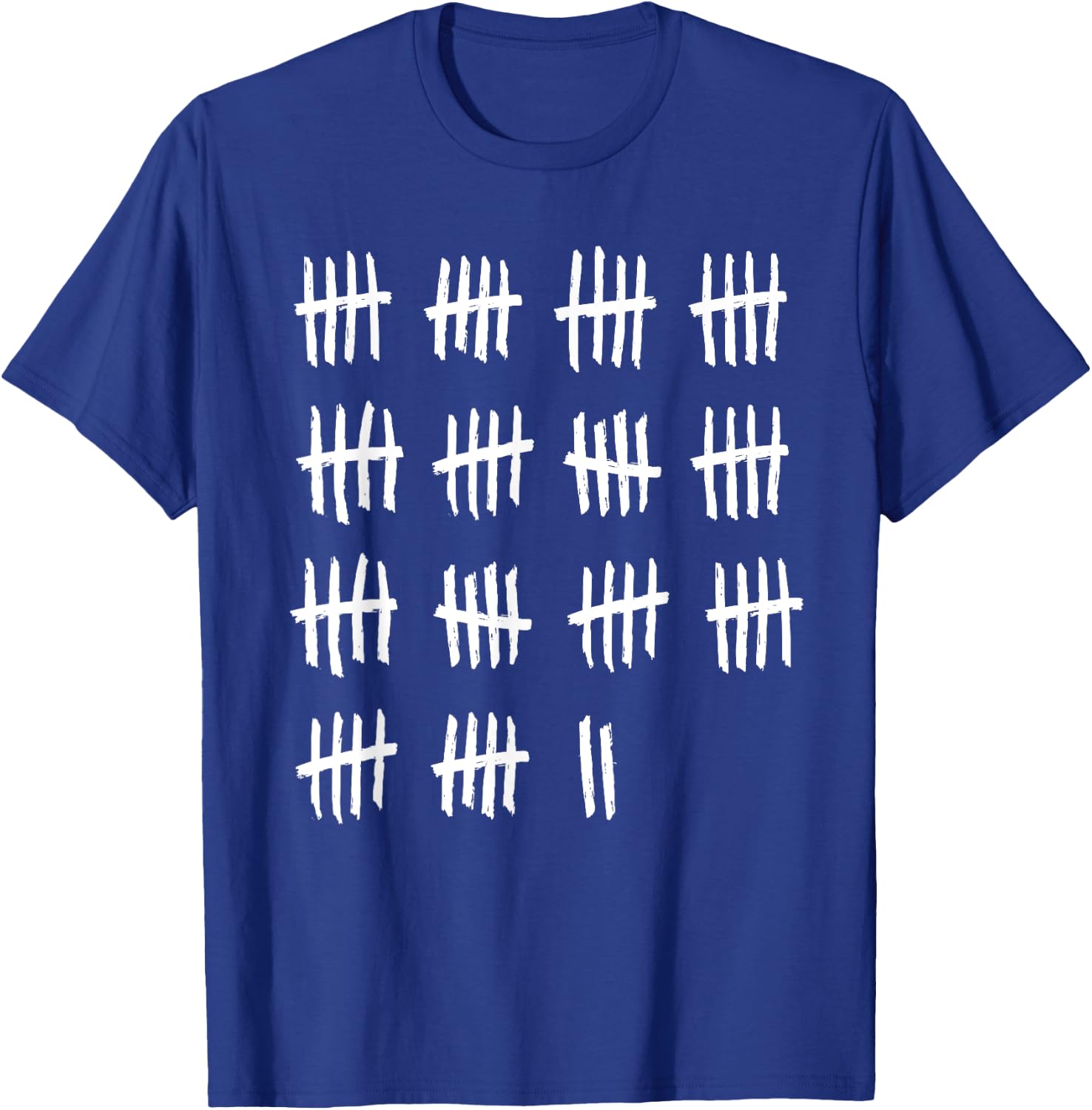 72nd Birthday Outfit 72 Years Old Tally Marks Anniversary T-Shirt - T-Shirt | Royal