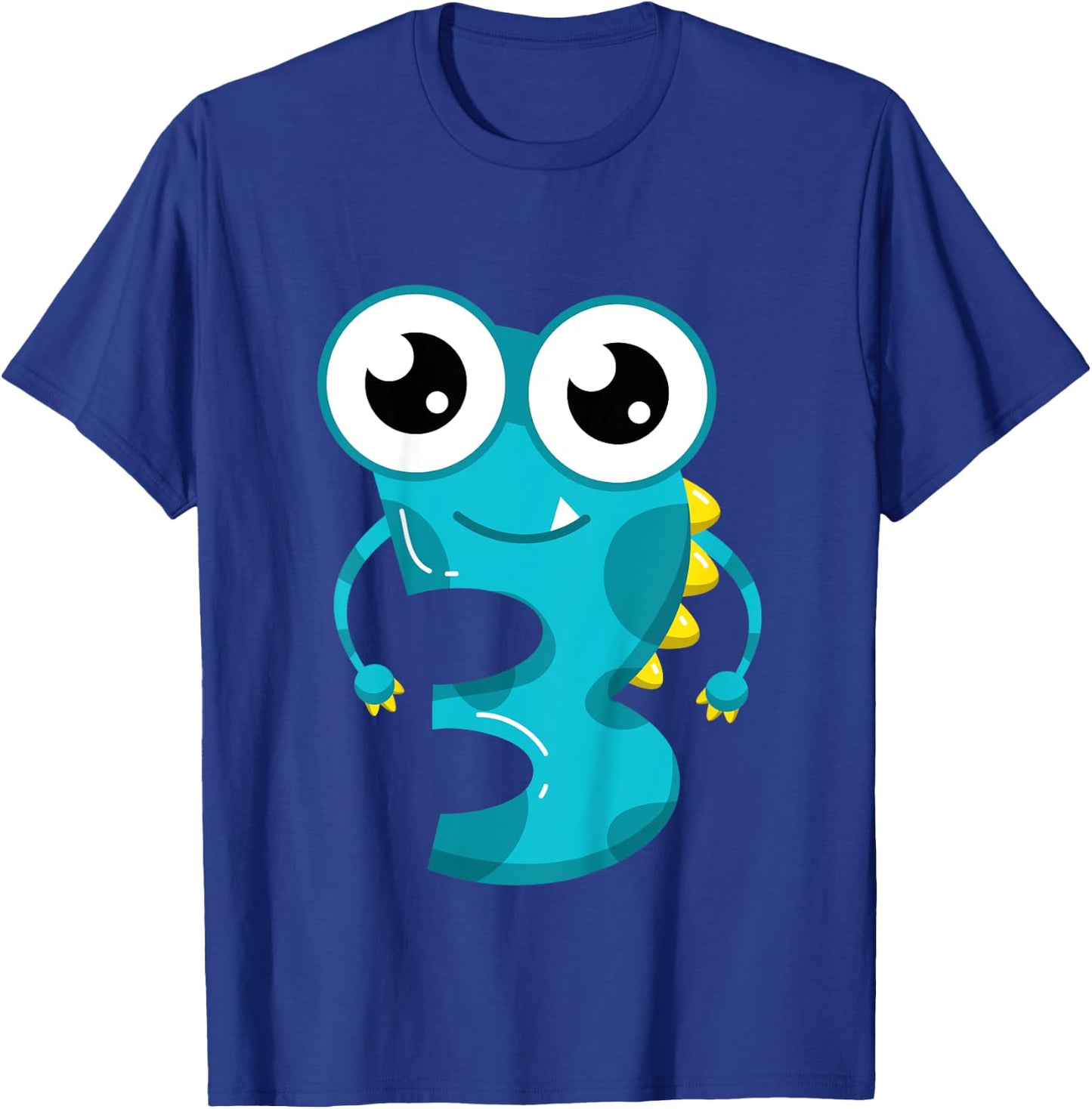 Kids 3rd Birthday Monsters 3 Years Old Little Monster Gift T-Shirt - T-Shirt | Royal