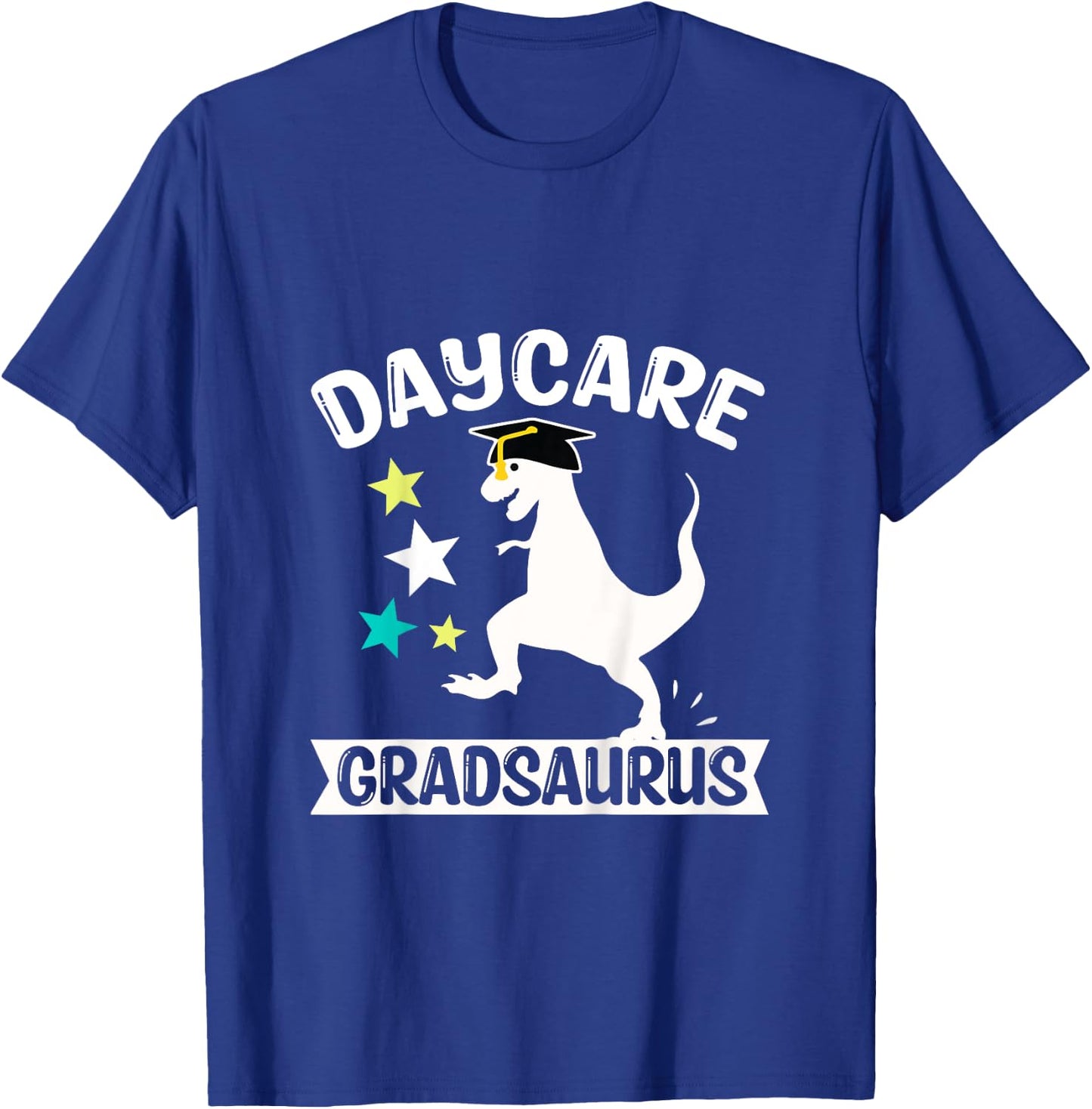 Kids Daycare Gradsaurus Dinosaur Baby Boy Daycare Graduation T-Shirt - T-Shirt | Royal