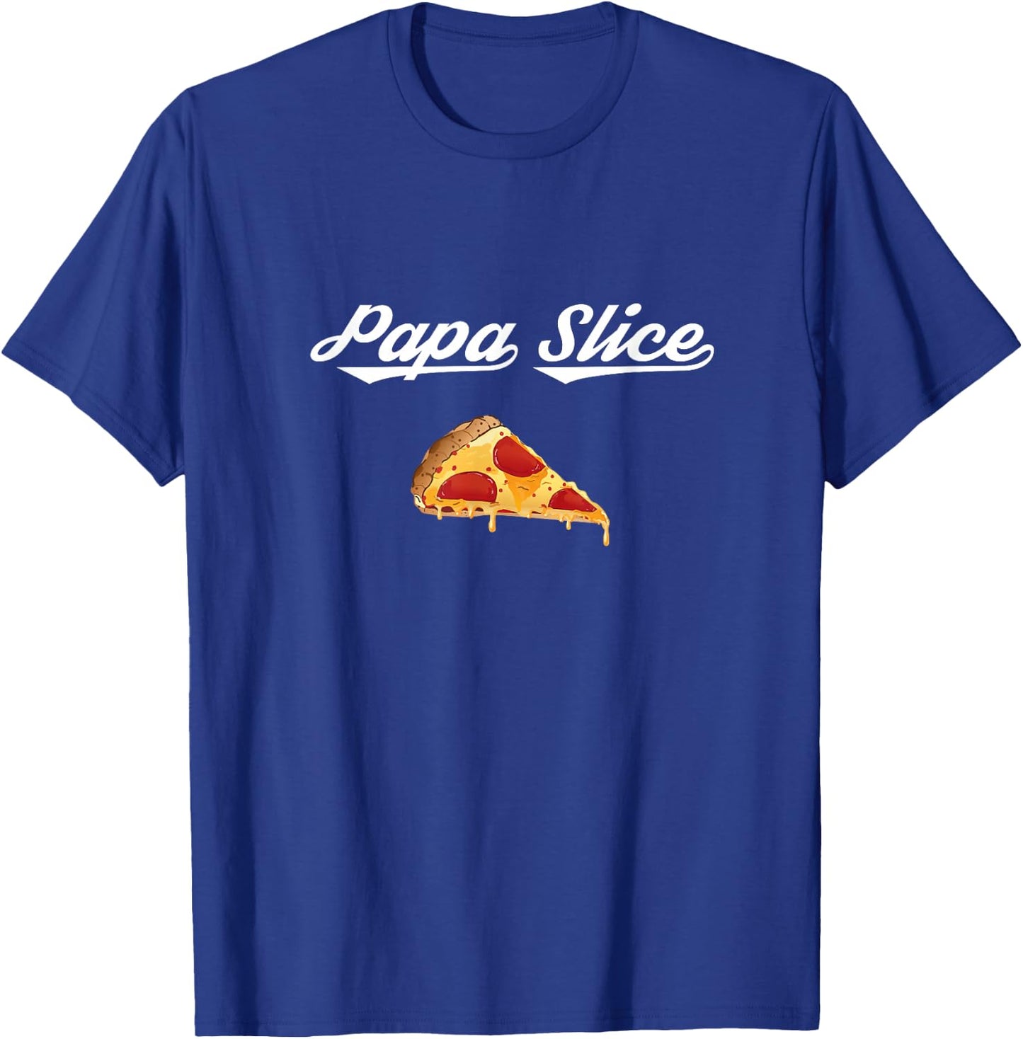 Papa Slice Pizza Belly Expectant Dad Pizza Pregnancy Reveal T-Shirt - T-Shirt | Royal