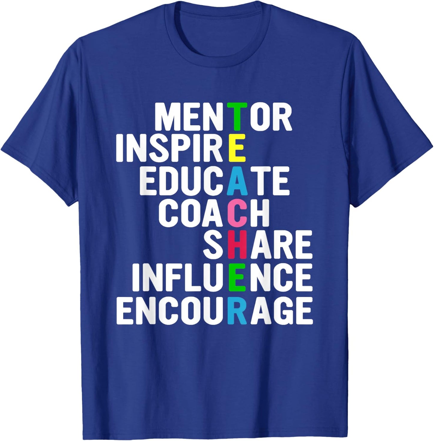 Teacher Art Men Women Funny School Teachers T-Shirt - T-Shirt | Royal
